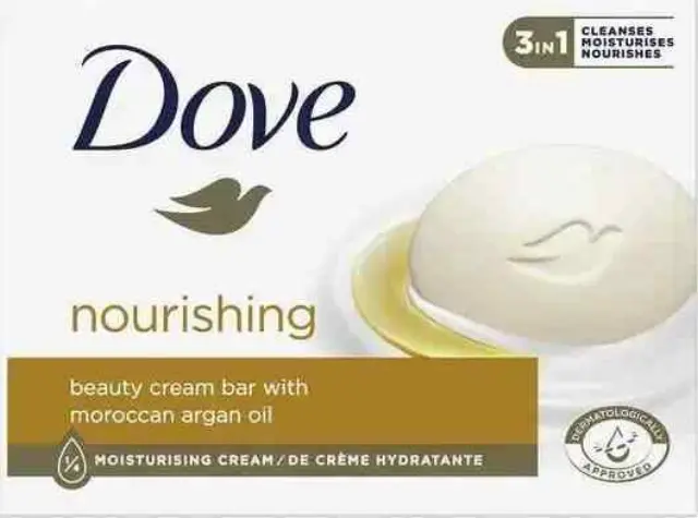 Dove Nourishing Care Argan Oil Beauty Bar Κρεμοσάπουνο σε Μπάρα 90gr