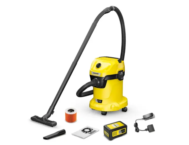 Σκούπα Karcher Υγρής Και Ξηρής Αναρρόφησης WD 3-18 Battery Set (1.628-551.0) με Ισχύ 225 W και χωρητικότητα κάδου 17 L1.628-551.0