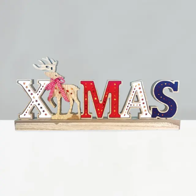 AcaLight Offer ΧΡΙΣΤΟΥΓΕΝΝΙΑΤΙΚΟ ΔΙΑΚΟΣΜΗΤΙΚΟ ΞΥΛΙΝΟ 2 XMAS 26 MINI LED ΘΕΡΜΟ ΛΕΥΚΟ ΜΕ ΜΠΑΤΑΤΑΡΙΕΣ 3xAA IP20 450x35x200mm
