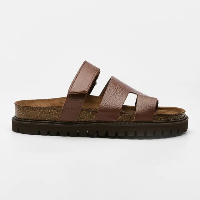Genuins Παντόφλες Γυναικείο δέρμα Καφέ GEN/HERSE G106526 BROWN
