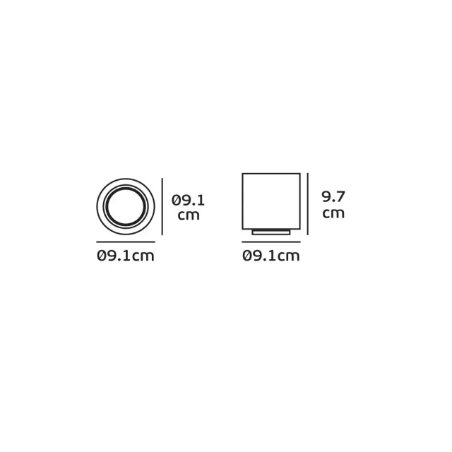 Ian Σποτ οροφής LED 5W 4000K ø9.1x9.7cm κινητό μαύρο 2