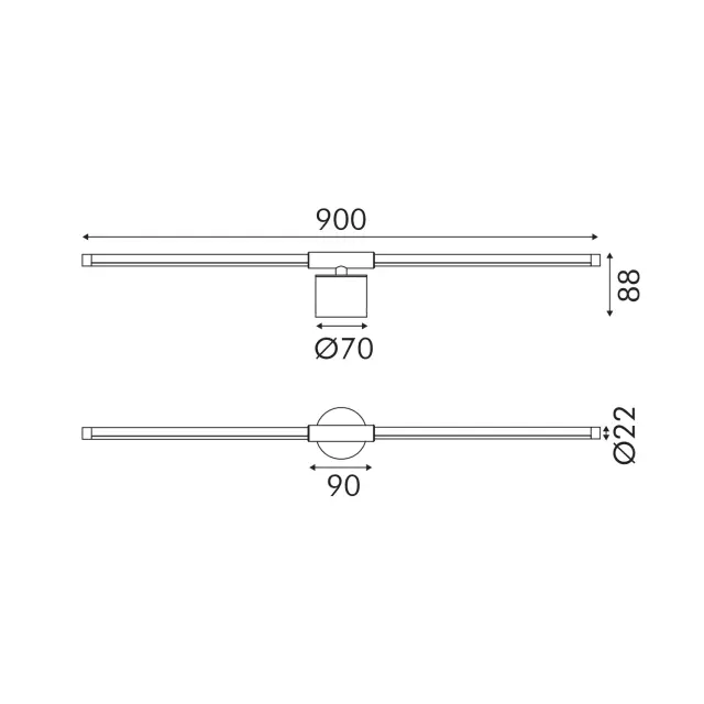 Επιτοίχιο Φωτιστικό LED ACA Leaf OKN9600AW9BK Αμμώδες Μαύρο 15W 3000K 531lm / OKN9600AW9BK 3