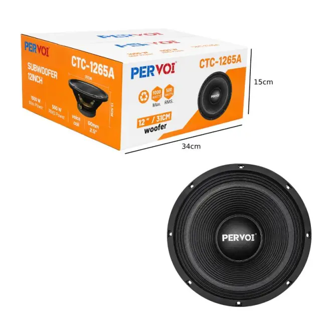 PerVoi Υπογούφερ Αυτοκινήτου 12" CTC-1265A - Car Subwoofer 014521 3