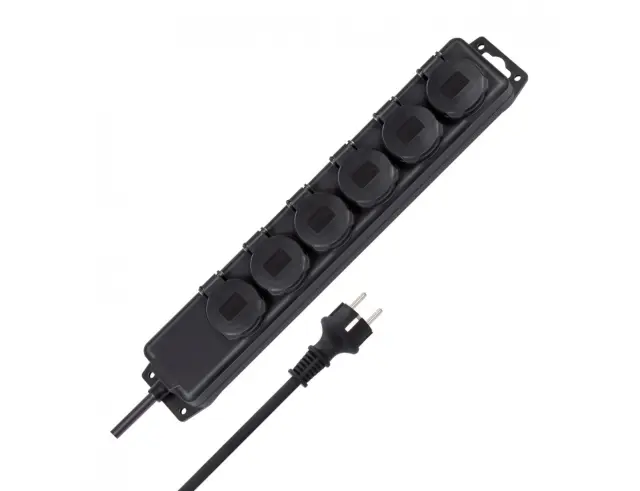 Πολύπριζο εξωτερικού χώρου Brennenstuhl 1159970 - 6x Schuko - IP44 - Καλώδιο 2m - Black1159970