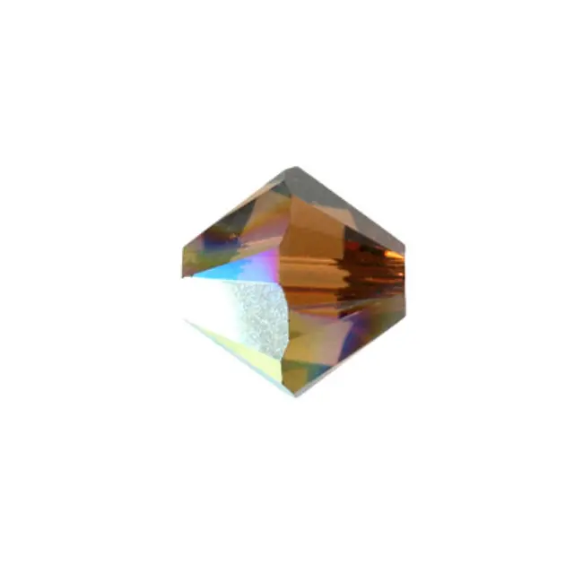 Swarovski 5328-220- XILION Bicone Smoked Topaz AB 6mm - 18τεμ