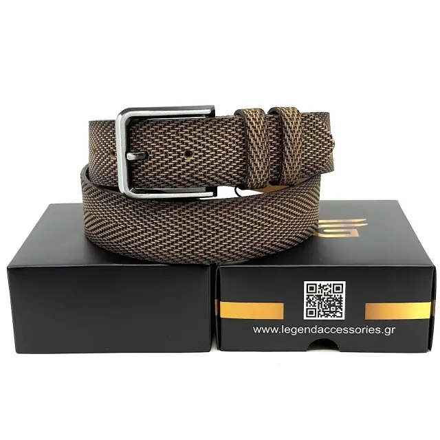 Καφέ Δερμάτινη Ζώνη Full Grain 4 cm 3