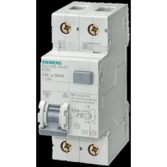 RCBO, 6 kA, 1P+N, type A, 30 mA, B-char, In: 13 A, Un AC: 230 V
