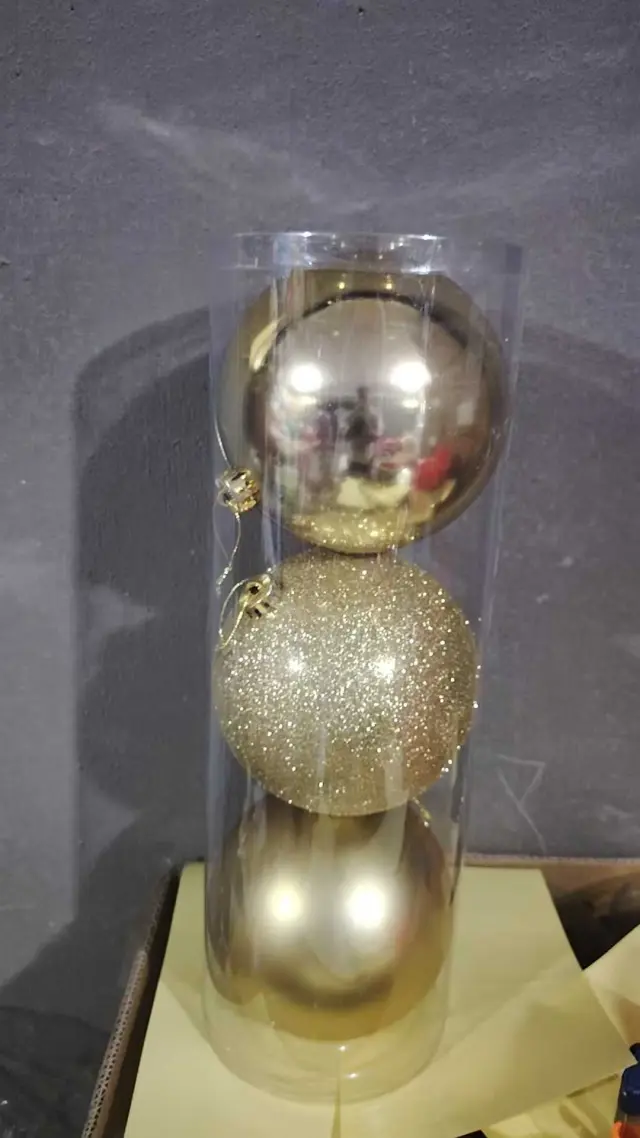 Σετ Χριστουγεννιάτικες μπάλες - 12cm - 3pcs - 326123 - Silver 2