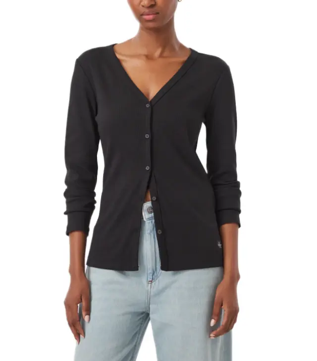 Calvin Klein γυναικεία μακριά πλεκτή ζακέτα LV047G207G-1