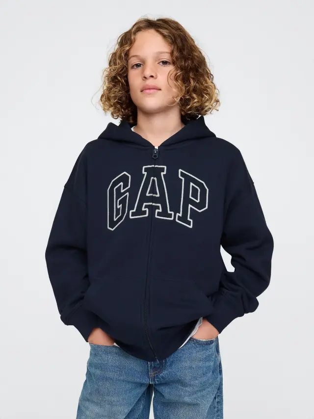 Unisex Young Miko Φούτερ με Λογότυπο Tapestry navy