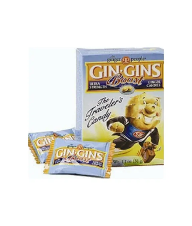 THE GINGER PEOPLE Gin Gins Boost Καραμέλες με τζίντζερ για τα συμπτώματα της ναυτίας 31g