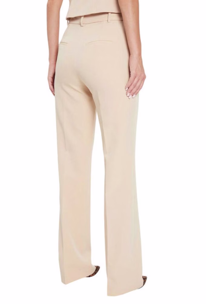 Guess Γυναικείο Κρεπ Παντελόνι Mπεζ Μπεζ - 2XL 2