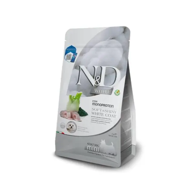 FARMINA N&D Sea Bass, Spirulina and Fennel Adult Mini - dry dog food - 2 kg