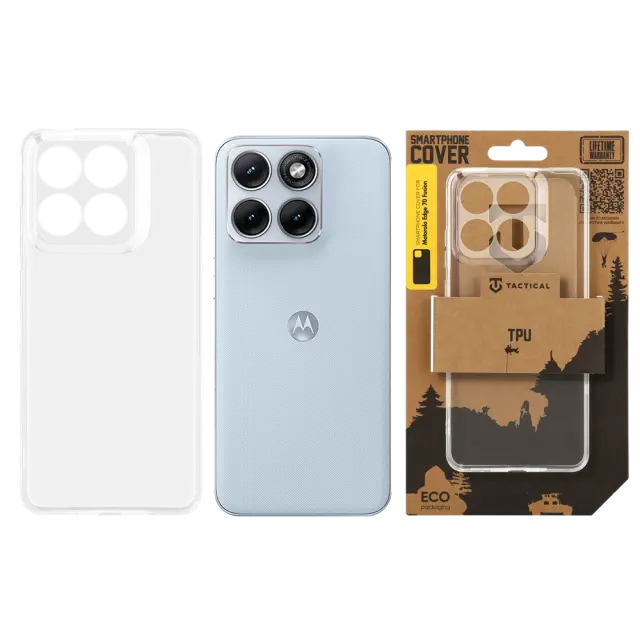 Tactical TPU Cover for Motorola Edge 70 Fusion Transparent 3