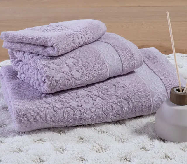 Πετσέτα Χεριών 30x50 Nef-Nef Homeware Premium Zaphira Mauve 3