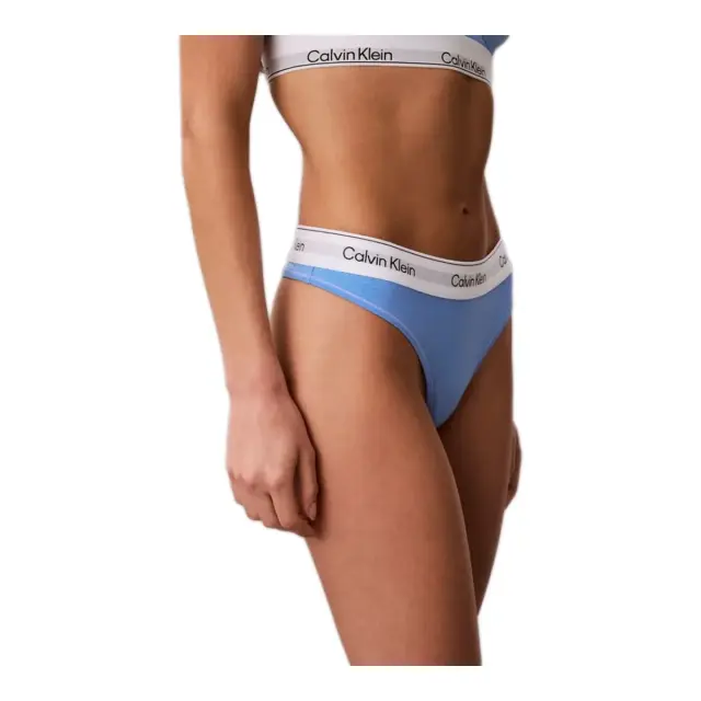 Calvin Klein Γυναικείο String Thong - Icon Cotton Modal, Χρώμα Blue Descent