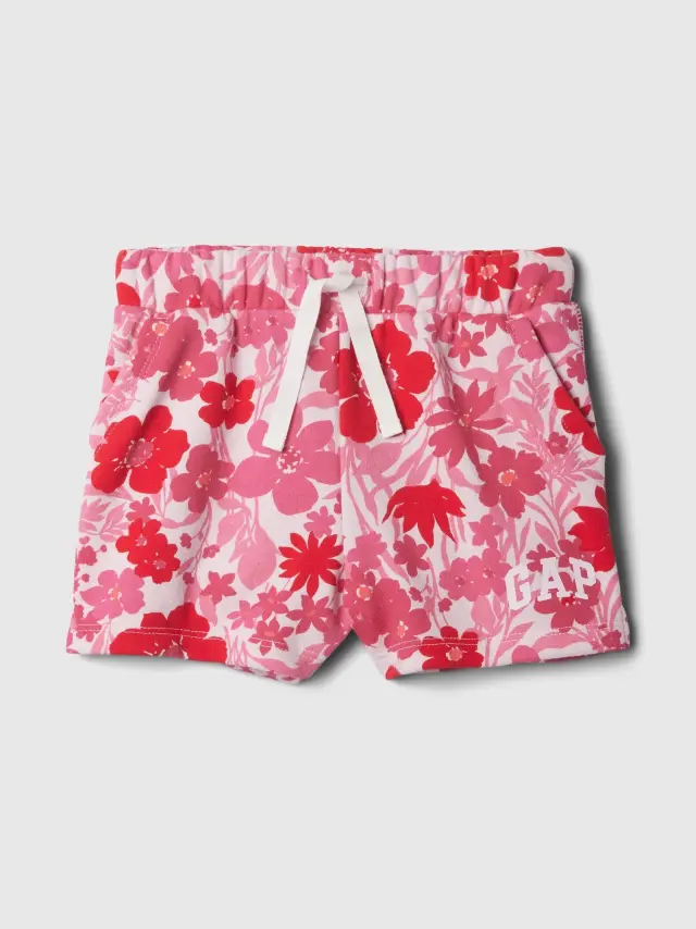 Ροζ babyGap Logo Pull-On Σορτς PINK FLORAL