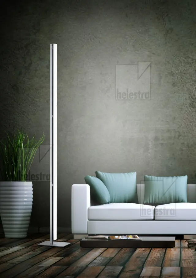 VENTA Επιδαπέδιο Φωτιστικό LED Ματ Νίκελ με Ενσωματωμένο Dimmer 31W Nickel 3