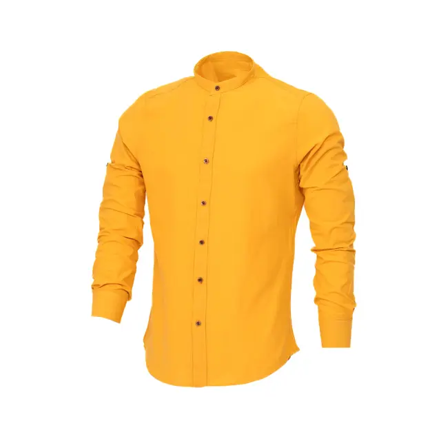 Λινό Πουκάμισο Mao Noshame® Camel - 382221 - S