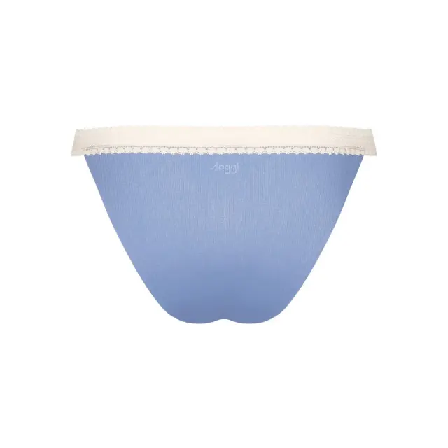 Sloggi Γυναικείο Slip GO Ribbed H Tanga - Διπλό Πακέτο, Χρώμα Γαλάζιο 3