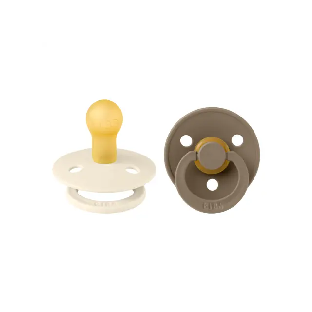 BIBS ΣΕΤ ΠΙΠΙΛΕΣ 2ΤΜΧ – COLOUR – IVORY/DARK OAK – ΣΤΡΟΓΓΥΛΗ No1