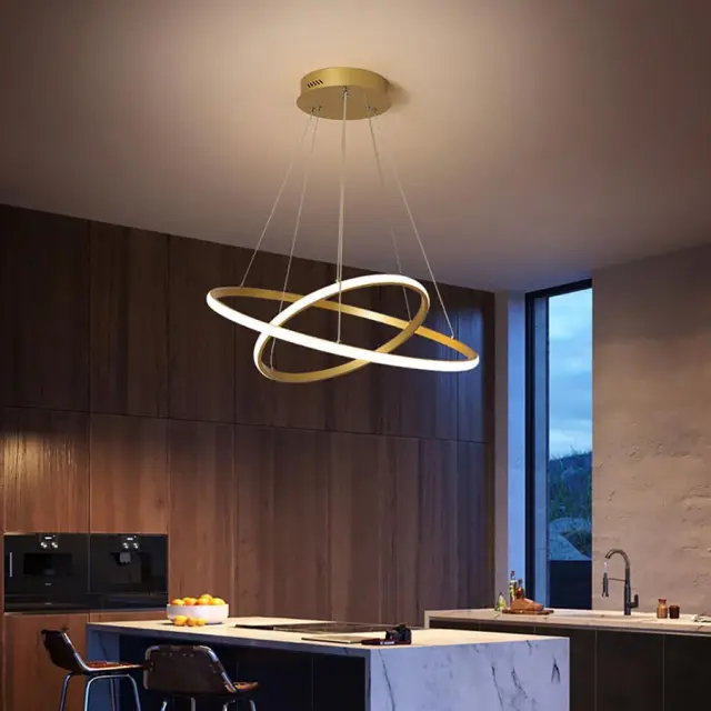 POWERTECH LED φωτιστικό οροφής PT-1526, 25W, 4000K, Φ40x120cm, χρυσό 2
