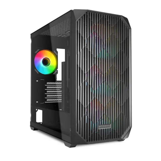 Sharkoon MK3 RGB Gaming Micro Tower Κουτί Υπολογιστή με Πλαϊνό Παράθυρο Μαύρο