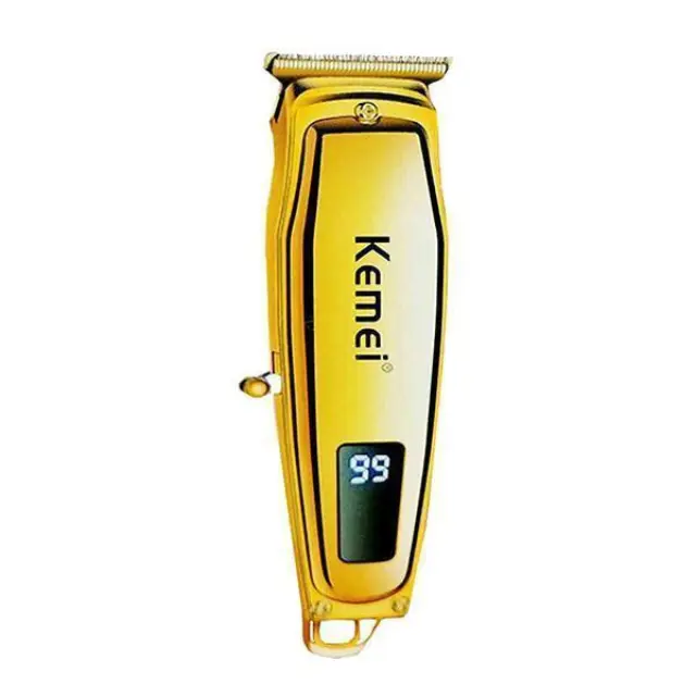 Kemei KM-1313 Επαγγελματική Επαναφορτιζόμενη Κουρευτική Μηχανή Χρυσή