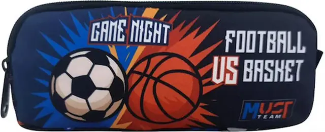 Σχολική κασετίνα βαρελάκι Must Team Football Vs Basketball / 587637 (Must)