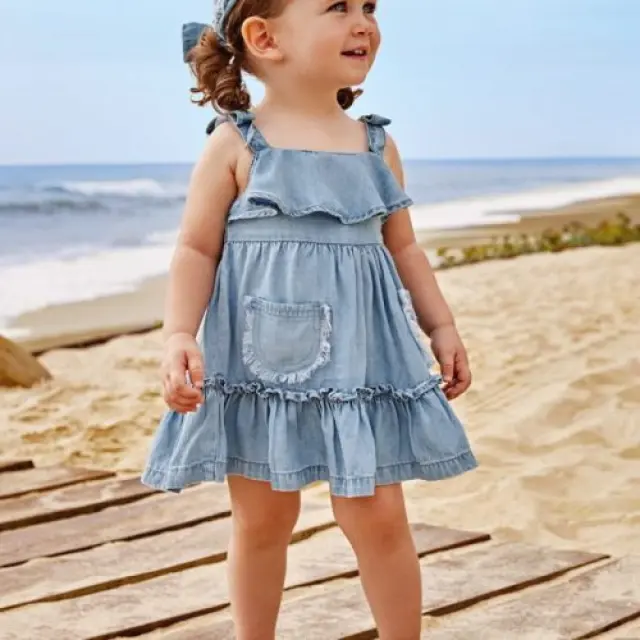 Baby 6 μηνών έως 4 ετών Φόρεμα τζιν από ύφασμα TENCEL™ Lyocell τζιν - 9M 2