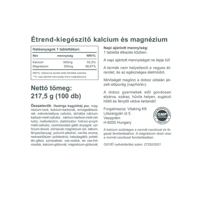 Vitaking Calcium-Magnesium 2