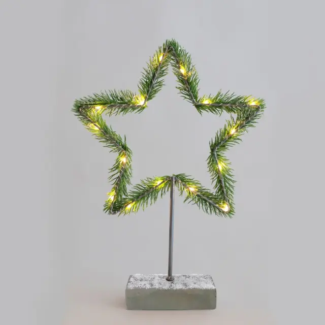 AcaLight Offer ΔΙΑΚΟΣΜΗΤΙΚΟ ΣΕ ΣΧΗΜΑ ΑΣΤΕΡΙ 15 MINI LED ΘΕΡΜΟ ΛΕΥΚΟ ΜΕ ΜΠΑΤΑΡΙΕΣ 2ΧAA IP20 H400mm