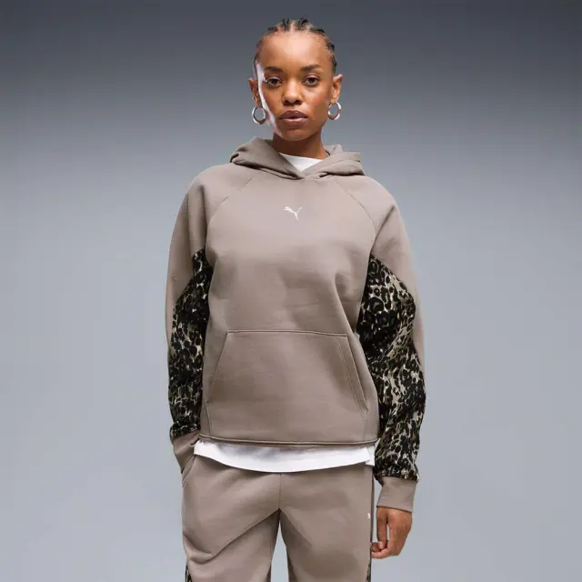 Puma Women's Sport Animal Standard Fleece Hoodie Μπεζ 694007-81 (Puma) - Small