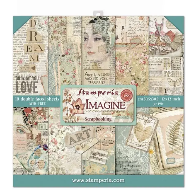 Χαρτιά scrapbooking 10τεμ, Imagine