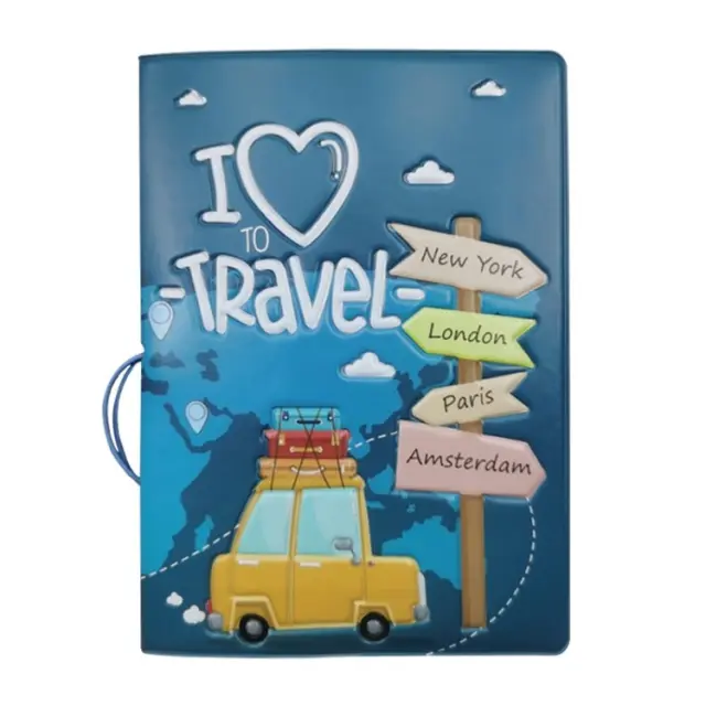 Passport & Credit Card Case Θήκη Καρτών και Διαβατηρίου -Travel Μπλε ΟΕΜ