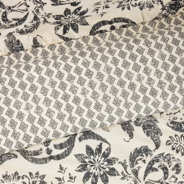 Σετ Σεντόνια 170x260 Μονά Happy Das Home 9677 Taupe-Black 100% βαμβακερόΧωρίς Λάστιχο 2