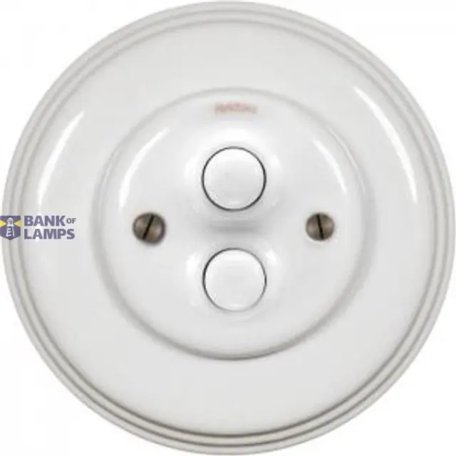 DOUBLE PUSHBUTTON WHITE GARBY Fontini 30-343-17-2