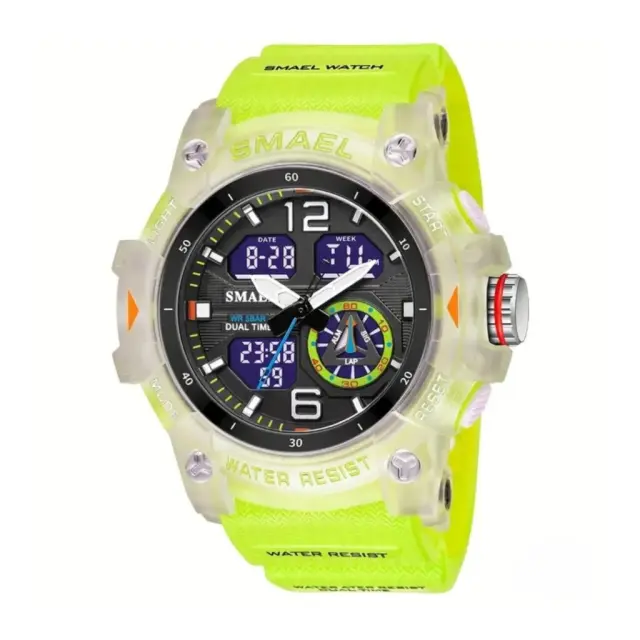 SMAEL Dual Time Sport Digital Watch Display Diver Watch