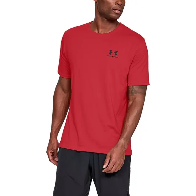 Under Armour Sportstyle Left Chest T-Shirt (1326799-600) - Κόκκινο - S