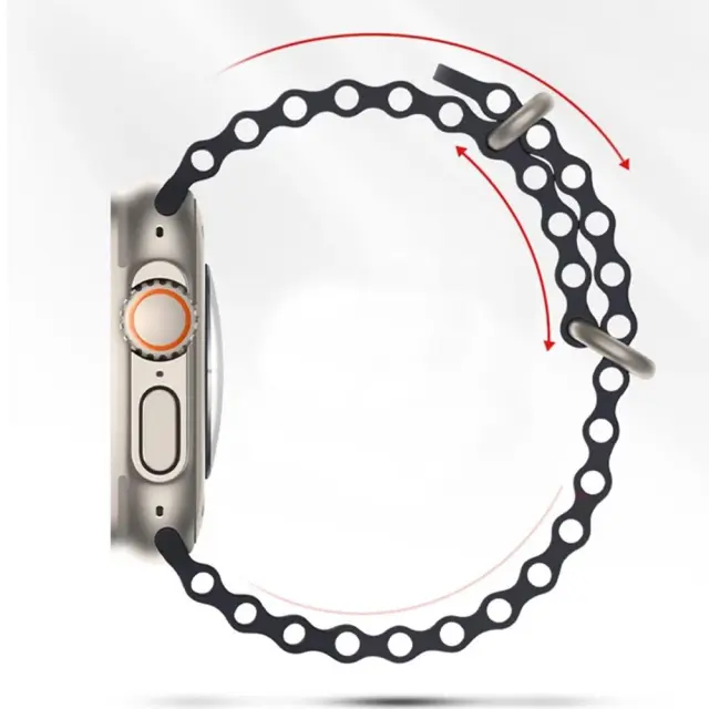Techsuit® QuickFit Ocean Band Ανταλλακτικό Λουράκι για Apple Watch 38/40/41/42(series 10/11/12)mm- Dark Blue 2