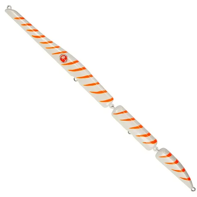 Τεχνητό Seaspin Strega 257 – Sinking Jointed Needlefish Swimbait με Αφαιρούμενη Ουρά Σιλικόνης Vintage Orange