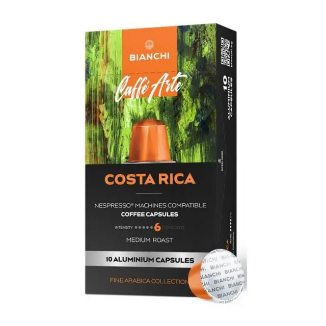 Bianchi Costa Rica Nespresso κάψουλες αλουμινίου - 10 τεμάχια
