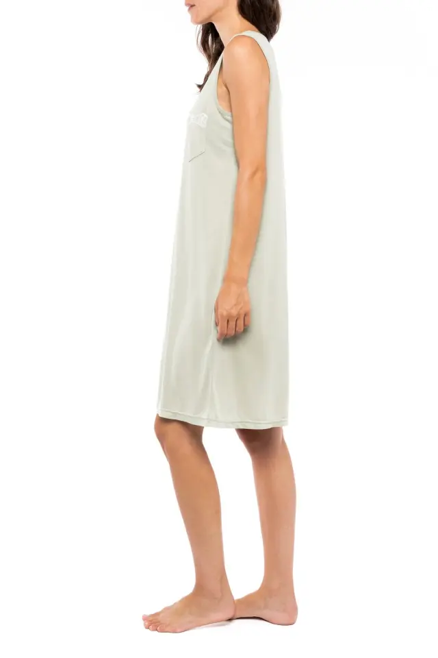 S1114 - Type - NIGHTGOWN SOLID GREEN GEOMETRIC - M 2