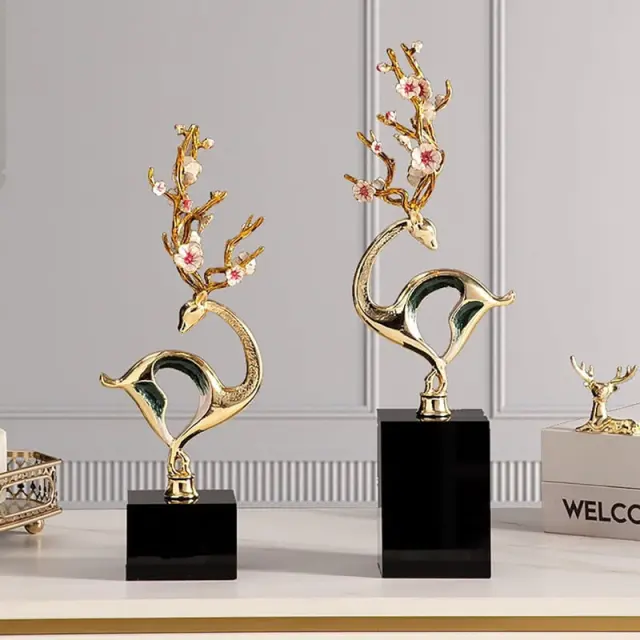 Χρυσό Διακοσμητικό με Μαρμάρινη Βάση - Gold Sculpture Decor 0107006