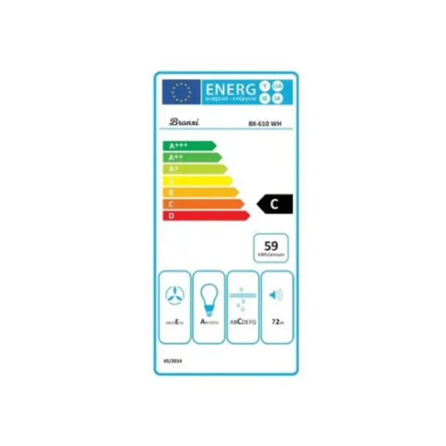 Bronxi BX-610 WH Ελεύθερος Απορροφητήρας 60cm Λευκός 2