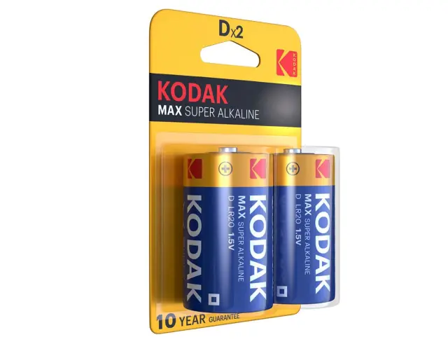 Αλκαλικές μπαταρίες Kodak MAX SUPER - D - 1.5V - 2 Τεμάχια1001566 2
