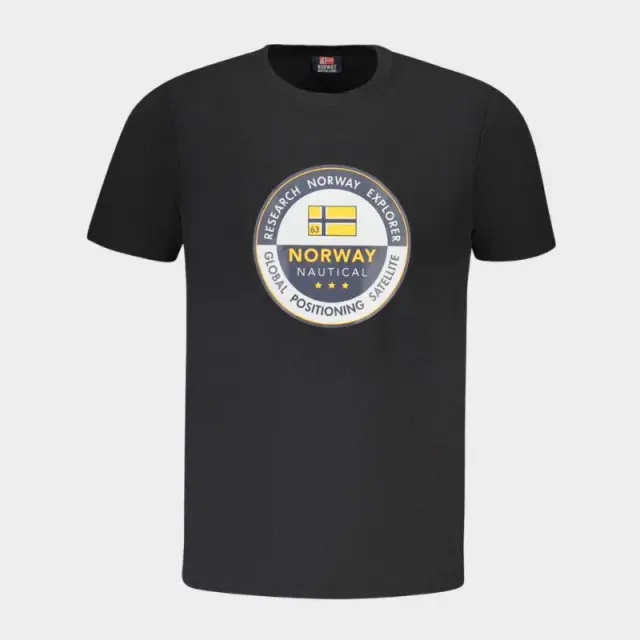 Norway Nautical School - Ανδρικό T-shirt Κοντομάνικο 856029-BLACK Μαύρο - 2XL