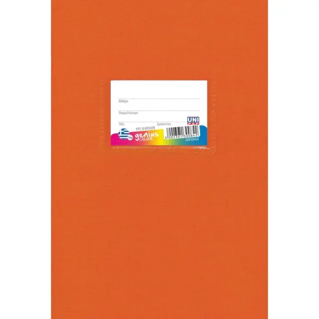 Τετράδιο Πορτοκαλί Color Genius 17x25cm 50 φύλλα Ριγέ 30084