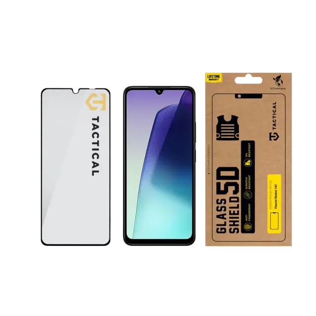 Tactical Glass Shield 5D for Xiaomi Redmi 14C 4G/A4 5G/A5 4G/Poco C75 Black 3