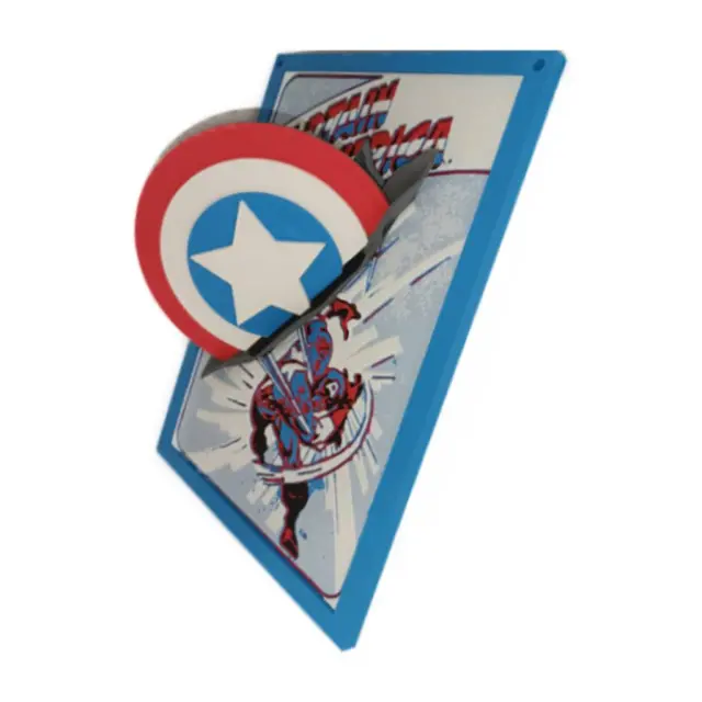 3D Printed Captain America Comic Cover Pop Out - Handmade 2